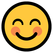 😊 Emoji lächelndes Gesicht mit lachenden Augen Microsoft Windows 10 May 2019 Update.