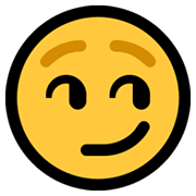 😏 Emoji Cara Sonriendo Con Superioridad en Microsoft Windows 10 May 2019 Update.