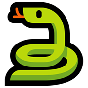 Emoji 🐍 Serpente su Microsoft Windows 10 May 2019 Update.