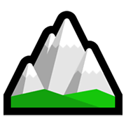 Émoji 🏔️ Montagne Enneigée sur Microsoft Windows 10 May 2019 Update.