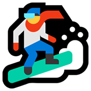 Émoji 🏂 Snowboardeur sur Microsoft Windows 10 May 2019 Update.