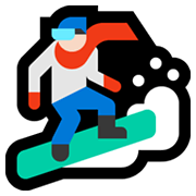 🏂🏻 Emoji Practicante De Snowboard: Tono De Piel Claro en Microsoft Windows 10 May 2019 Update.