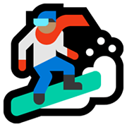 🏂🏽 Emoji Practicante De Snowboard: Tono De Piel Medio en Microsoft Windows 10 May 2019 Update.