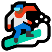 Émoji 🏂🏾 Snowboardeur : Peau Mate sur Microsoft Windows 10 May 2019 Update.