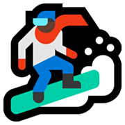 🏂🏿 Emoji Practicante De Snowboard: Tono De Piel Oscuro en Microsoft Windows 10 May 2019 Update.
