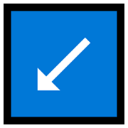 Émoji ↙️ Flèche Bas Gauche sur Microsoft Windows 10 May 2019 Update.