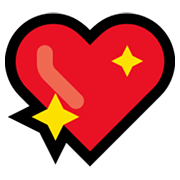Emoji 💖 Cuore Che Luccica su Microsoft Windows 10 May 2019 Update.