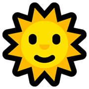 🌞 Emoji Sonne mit Gesicht Microsoft Windows 10 May 2019 Update.