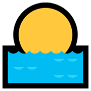 🌅 Emoji Sonnenaufgang über dem Meer Microsoft Windows 10 May 2019 Update.