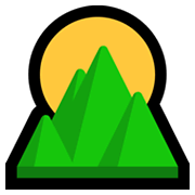 🌄 Emoji Amanecer Sobre Montañas en Microsoft Windows 10 May 2019 Update.