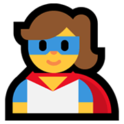 Emoji 🦸 Supereroe su Microsoft Windows 10 May 2019 Update.