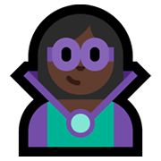 Emoji 🦹🏿 Supercattivo: Carnagione Scura su Microsoft Windows 10 May 2019 Update.