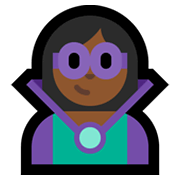 Emoji 🦹🏾 Supercattivo: Carnagione Abbastanza Scura su Microsoft Windows 10 May 2019 Update.