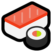 Émoji 🍣 Sushi sur Microsoft Windows 10 May 2019 Update.