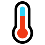Emoji 🌡️ Termometro su Microsoft Windows 10 May 2019 Update.
