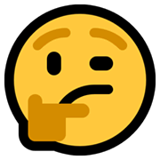 Emoji 🤔 Faccina Concentrata su Microsoft Windows 10 May 2019 Update.