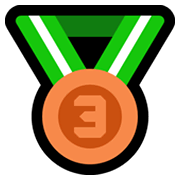Émoji 🥉 Médaille De Bronze sur Microsoft Windows 10 May 2019 Update.