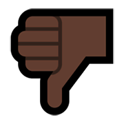 👎🏿 Emoji Daumen runter: dunkle Hautfarbe Microsoft Windows 10 May 2019 Update.