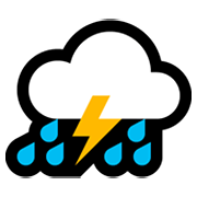 ⛈️ Emoji Wolke mit Blitz und Regen Microsoft Windows 10 May 2019 Update.