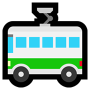 Émoji 🚎 Trolleybus sur Microsoft Windows 10 May 2019 Update.