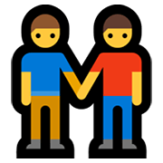 Emoji 👬 Due Uomini Che Si Tengono Per Mano su Microsoft Windows 10 May 2019 Update.