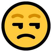 Emoji 😒 Faccina Contrariata su Microsoft Windows 10 May 2019 Update.