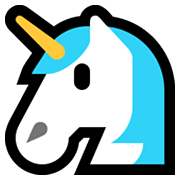 Emoji 🦄 Unicorno su Microsoft Windows 10 May 2019 Update.