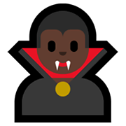 🧛🏿 Emoji Vampiro: Pele Escura na Microsoft Windows 10 May 2019 Update.