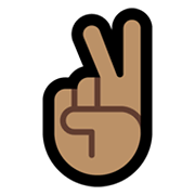 Emoji ✌🏽 Vittoria: Carnagione Olivastra su Microsoft Windows 10 May 2019 Update.