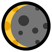 Emoji 🌘 Luna Calante su Microsoft Windows 10 May 2019 Update.
