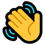👋 Emoji Mão Acenando na Microsoft Windows 10 May 2019 Update.