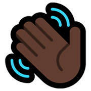 👋🏿 Emoji winkende Hand: dunkle Hautfarbe Microsoft Windows 10 May 2019 Update.