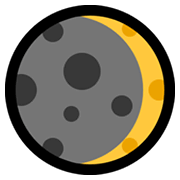 Emoji 🌒 Luna Crescente su Microsoft Windows 10 May 2019 Update.