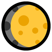 Emoji 🌔 Gibbosa Crescente su Microsoft Windows 10 May 2019 Update.