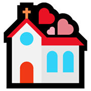💒 Emoji Iglesia Celebrando Boda en Microsoft Windows 10 May 2019 Update.