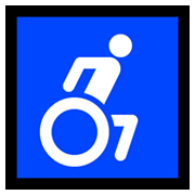 Émoji ♿ Symbole Accès Handicapés sur Microsoft Windows 10 May 2019 Update.