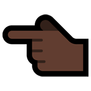 👈🏿 Emoji nach links weisender Zeigefinger: dunkle Hautfarbe Microsoft Windows 10 May 2019 Update.