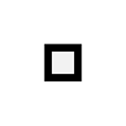 ◽ Emoji Cuadrado Blanco Mediano-pequeño en Microsoft Windows 10 May 2019 Update.