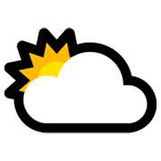 🌥️ Emoji Sonne hinter großer Wolke Microsoft Windows 10 May 2019 Update.