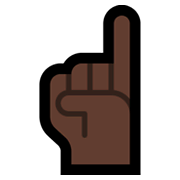 ☝🏿 Emoji Dedo índice Hacia Arriba: Tono De Piel Oscuro en Microsoft Windows 10 May 2019 Update.