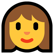 Emoji 👩 Donna su Microsoft Windows 10 May 2019 Update.