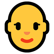 👩‍🦲 Emoji Mujer: Sin Pelo en Microsoft Windows 10 May 2019 Update.