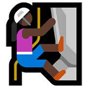 🧗🏿‍♀️ Emoji Mujer Escalando: Tono De Piel Oscuro en Microsoft Windows 10 May 2019 Update.