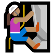 🧗🏽‍♀️ Emoji Mulher Escalando: Pele Morena na Microsoft Windows 10 May 2019 Update.