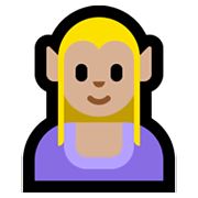 🧝🏼‍♀️ Emoji Elfe: mittelhelle Hautfarbe Microsoft Windows 10 May 2019 Update.