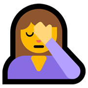 Emoji 🤦‍♀️ Donna Esasperata su Microsoft Windows 10 May 2019 Update.