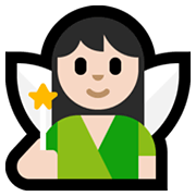 🧚🏻‍♀️ Emoji Hada Mujer: Tono De Piel Claro en Microsoft Windows 10 May 2019 Update.