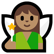 🧚🏽‍♀️ Emoji Hada Mujer: Tono De Piel Medio en Microsoft Windows 10 May 2019 Update.