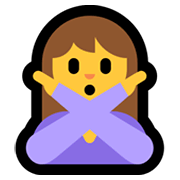 🙅‍♀️ Emoji Mulher Fazendo Gesto De «não» na Microsoft Windows 10 May 2019 Update.