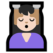 💆🏻‍♀️ Emoji Frau, die eine Kopfmassage bekommt: helle Hautfarbe Microsoft Windows 10 May 2019 Update.